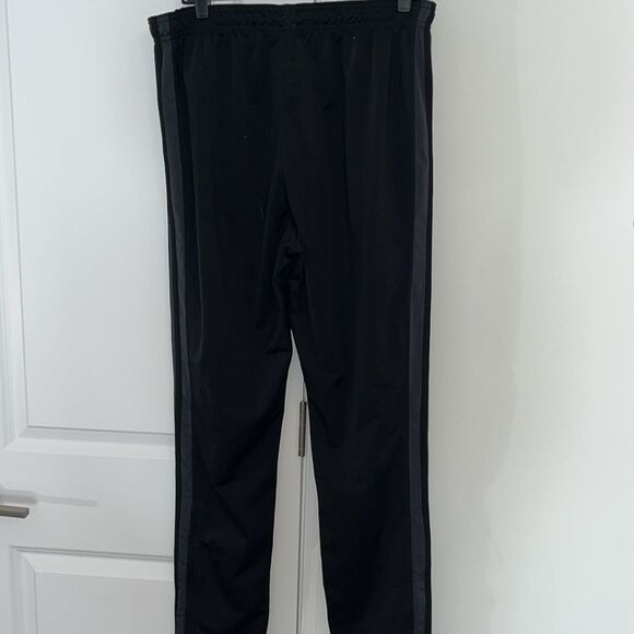 Adidas 3 Stripe Mens Track Jogging Soccer Warm Up Sweatpants Cuffed Zipper Pants - Picture 2 of 7